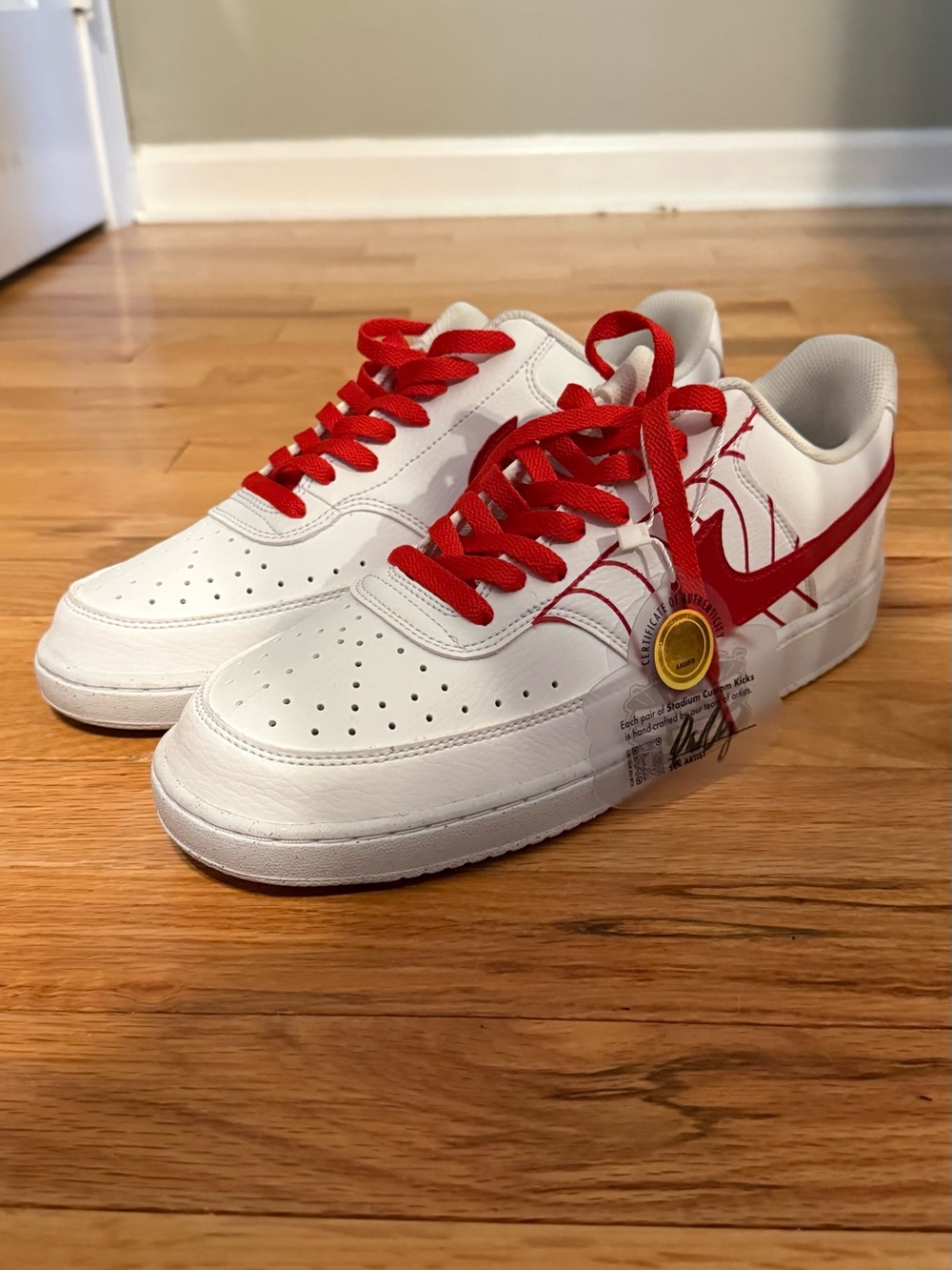 Nike Court Vision Low stadium custom kicks.